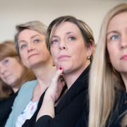 Labour MP’s Preet Gill, Sarah Jones, Yvette Cooper, Jess Phillips and Ellie Reeves (Stefan Rousseau/PA)