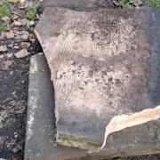 The gravestone was used as a prop in the 1984 film A Christmas Carol (West Mercia Police/PA)