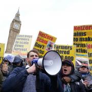 Farmers protest in central London over the changes to inheritance tax (Gareth Fuller/PA)