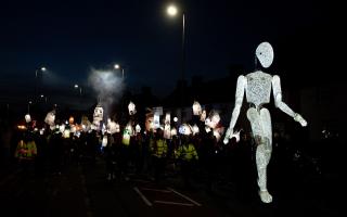 A photo from a 2021 lantern parade in the borough