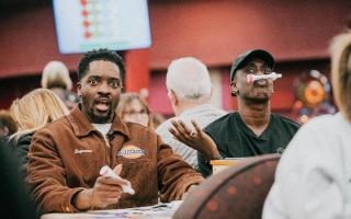 Guvna B and his friend and fellow rapper Barney Artist went for a bingo night in Dagenham