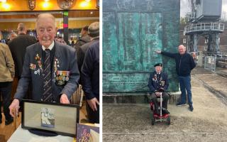 War hero John King was 'choked up' after receiving a surprise parade and party