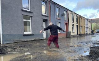 Cwmtillery residents have had to assess the damage to their homes after a coal tip landslip on Sunday evening (George Thompson/PA)