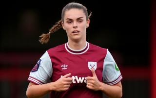 Emma Harries scored twice for West Ham Image: PA